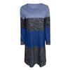 Women's Fashion -neck Color Contrast Long-sleeved Casual And Comfortable Dress