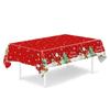 Plastic Table Cover Disposable Party Tablecloths Retro Christmas Tablecloth  Christmas Decoration