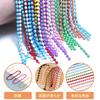 [DEVENTORZ] Ball Chain with Connector, 12cm, Colorful Keychain Charm, DIY Accessory Parts, Craft Supplies, Decoration (50 Colorful Pieces)