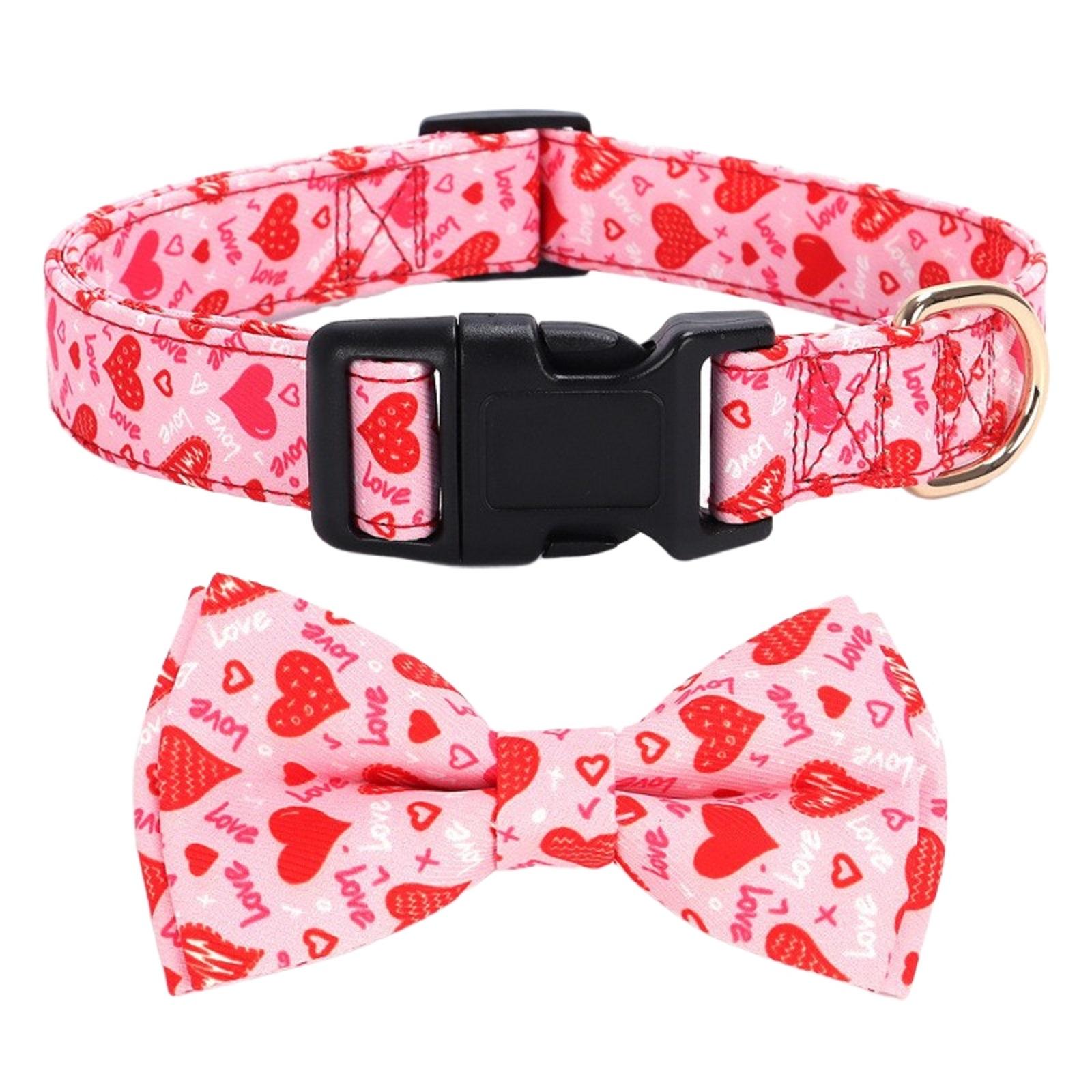 Pet Festival Dress Up, Adjustable Length,Pet Collar Bow Set