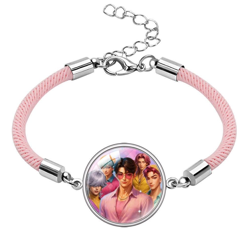 Rumi Zoey Mira Gem Bracelet Cartoon Multi-Color Rope Hand Jewelry