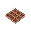 Nine-Grid Walnut Wooden Serving Tray