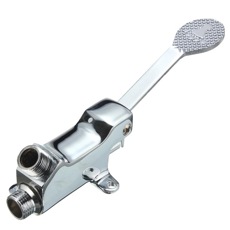 New Bathroom Laboratory Basin Faucet Tap Copper Foot Pedal Brass Basin Mixer Water Faucet Taps Single Cold Water