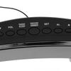 Radio Projection Alarm Clock LED Display Electronic Clock Curved Screen Digital Alarm Clock Black Body Blue Letters
