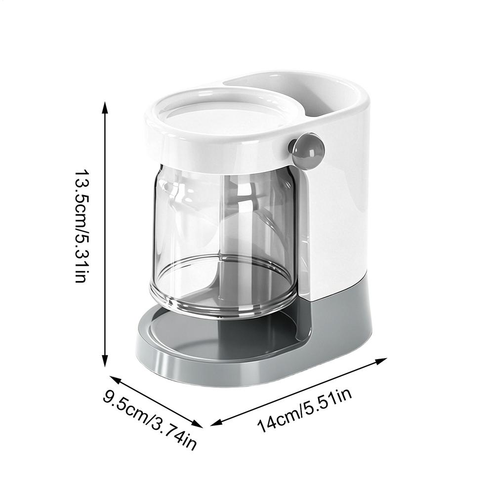 

Placed Toothbrush Holder ABS Toothbrush Stand With Drain Hole Desktop Organizer Large Capacity Toothbrushes Stand For Bathroom білий