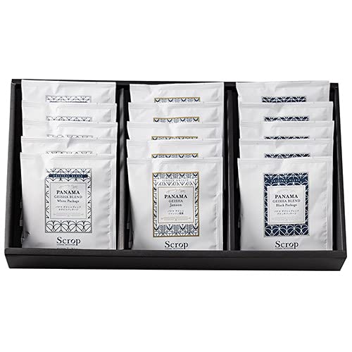 

Scrop Подарочный набор Luxury Drip Bag Coffee Panama Geisha Geisha Blend 15 предметов [Избранный подарок] [Косметическая коробка] GG-D1