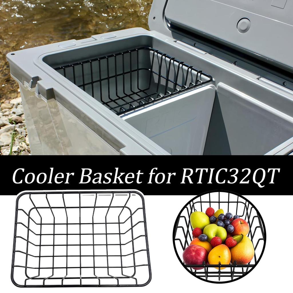 Freezer Organizer Bins Metal Wire Organizer Refrigerator Basket Cooler Storage Rack For Produce Vegetables Fruits Beverage Food