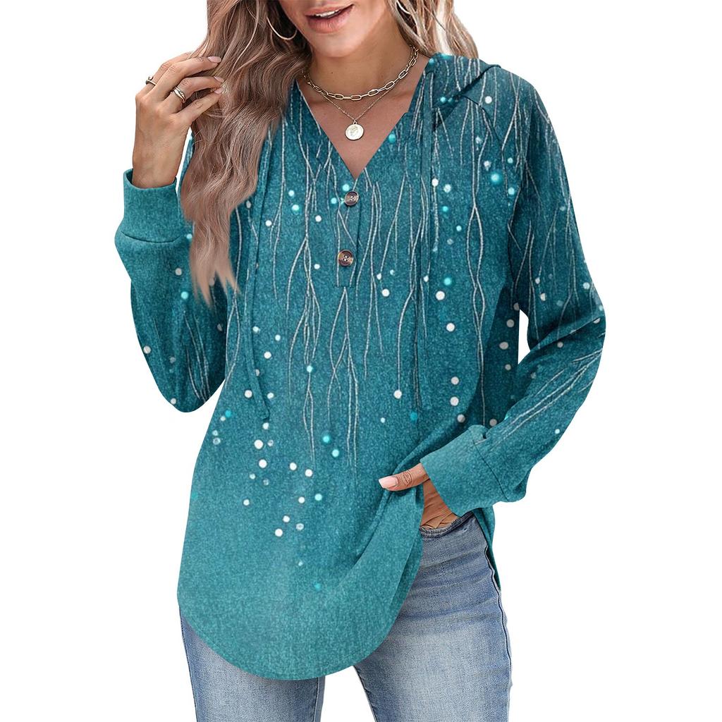 Women's Fashion Women's Lightweight Long Sleeve Pullover With Pockets Preppy Graphic Hoodie