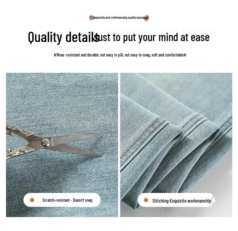 Women's High-Waisted Stretch Micro-Flare Jeans - Spring 2025 Slimming, Loose, Straight-Leg, Wide-Leg, Floor-Length Pants