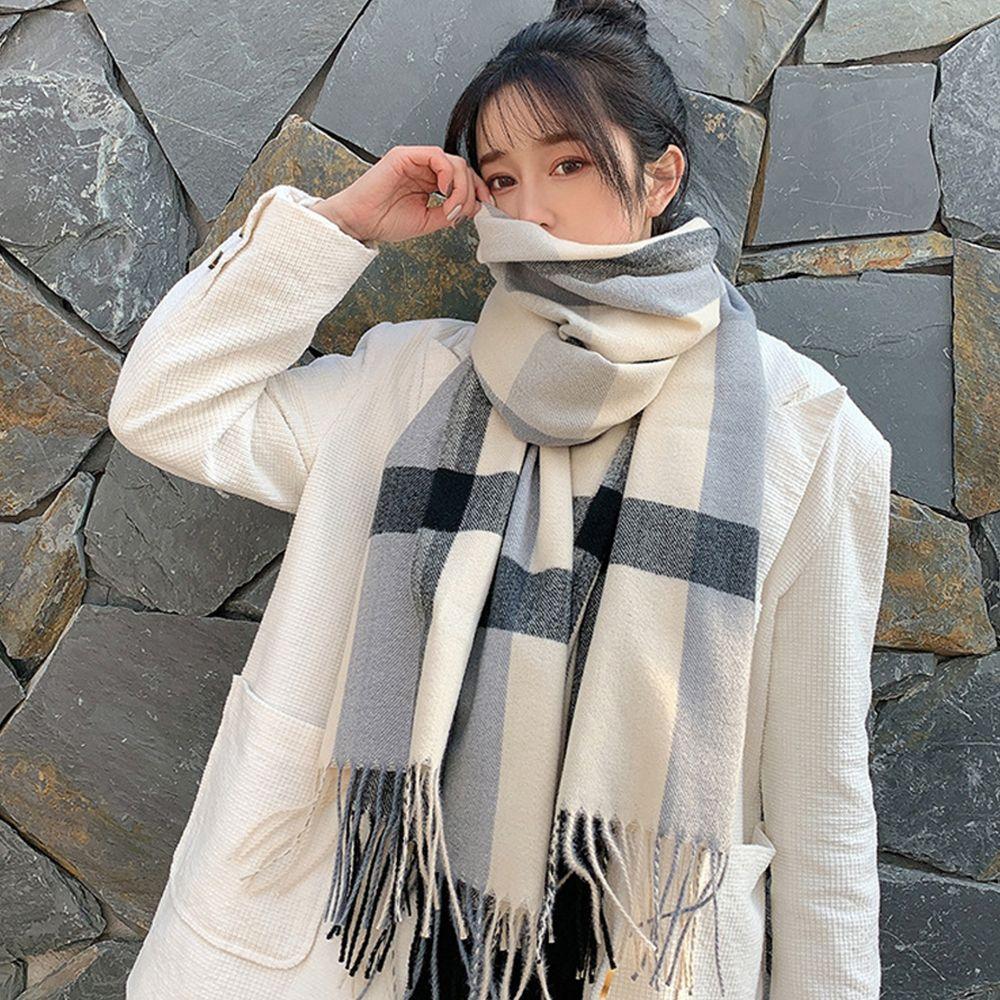 

Warm Winter Pashmina Windproof Tassel Cold-proof Women Scarf Muffler Wrap Neckerchief