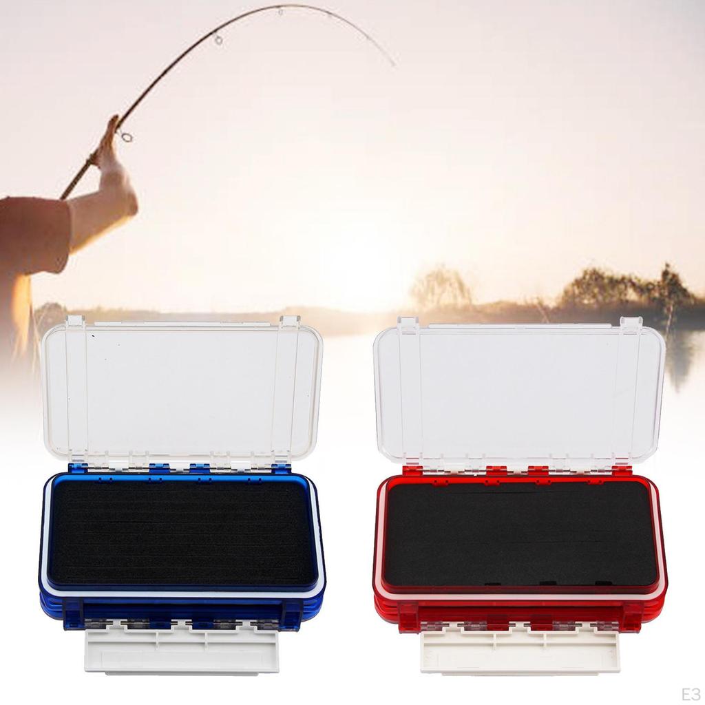 Fishing Tackle Case with Double Side Sturdy for Traveling Enthusiast Outdoor Blue