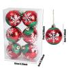 24/6Pcs Christmas Colored Balls Red Green White Spiral Colorful Painted Christmas Ball Xmas Tree Hanging Decoration Supplies