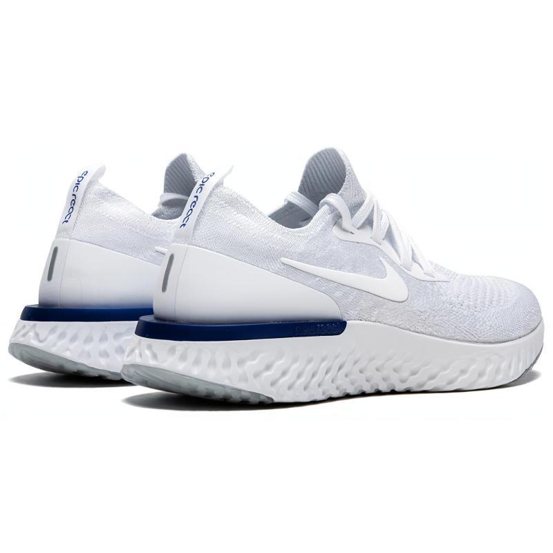 Nike Epic React Flyknit White Racer Blue Women's Sneakers AQ0070-100