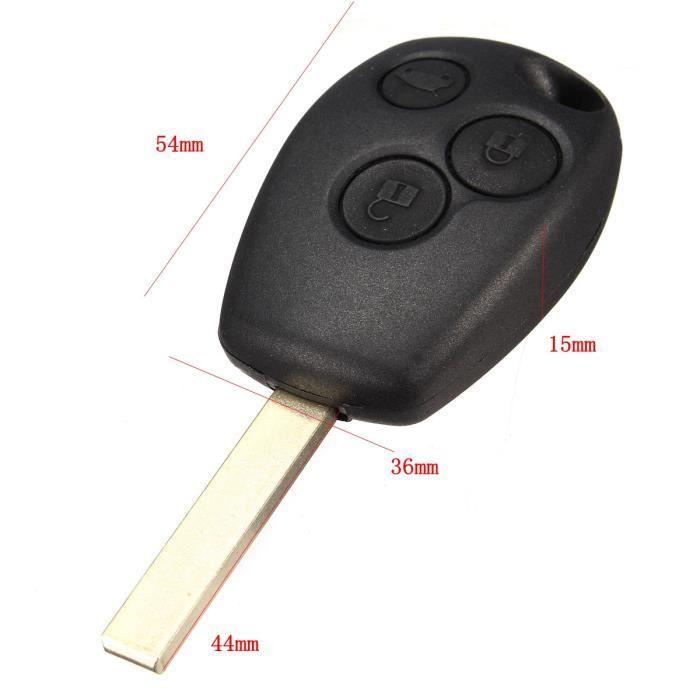 2 x Coque Clé 3 Bouton plip distance clef Télécommande Pr renault