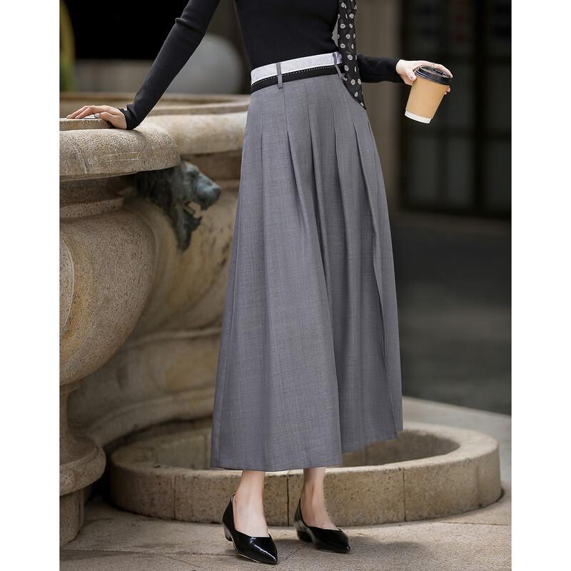 Demana Elegant A-Line Pleated Midi Skirt
