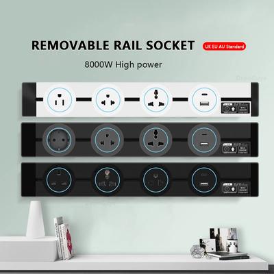 Duvar Prizi AB İngiltere FR Kore Standart Ev Mutfak Banyo Ofis Duvar Elektrik Prizleri Fişler Adaptörler Beyaz Siyah