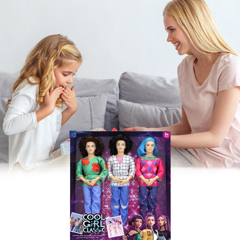 3 Stück Gelenkpuppen, mit realistischen Charakterdesigns, machen ein entzückendes Überraschungsgeschenk für Kinder und Freunde.