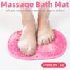 Silicone Back Scrubbing Brush Non Slip Foot Scrub Mat Bath Massage 2 In 1 Combination Foot Scrub Shower Mat with Suction Cup
