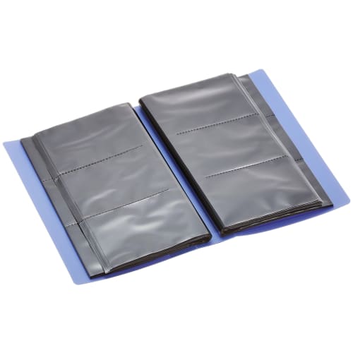Nakabayashi Business Card Holder 3 Pockets on One Side/240 People Blue CB5073-B