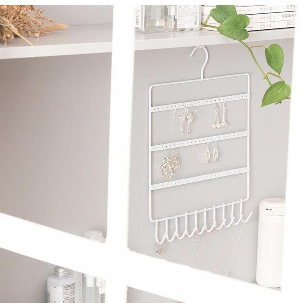 Earrings Display Holder Ear Studs Hanging Rack Large Capacity Jewelry Storage Organizer Rings Jewelries Stand Bracket Home