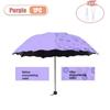1-2PCS Portable Water Blooming Umbrella Sun Rain Dual Use Black Coating UV Protection Folding Parasol Creative Manual Design