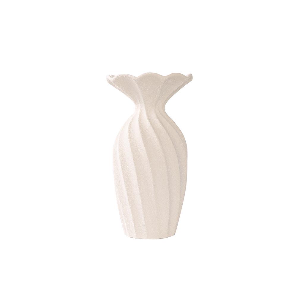 High-End Französische Keramikvase für minimalistische Wohnzimmer – Kunstvolles Trocken- und Hydrokultur-Blumenarrangement