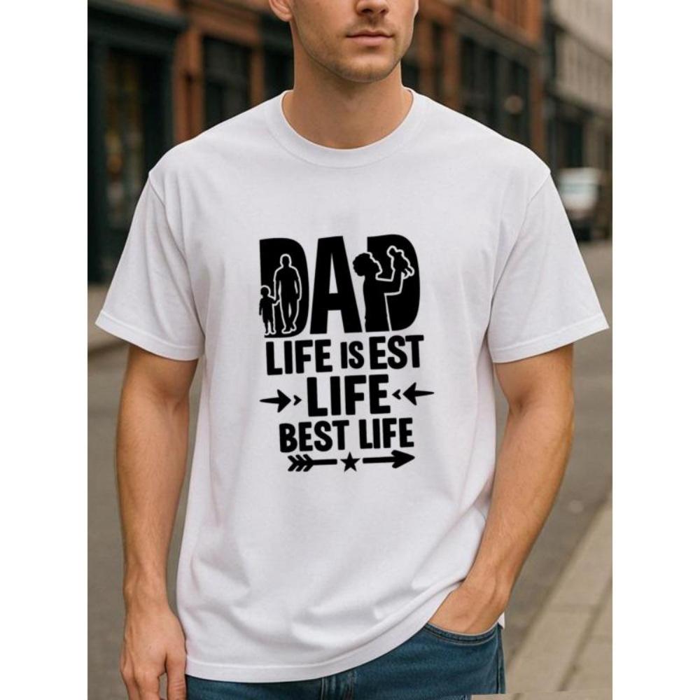 

European Size Men S Print Short-Sleeved T-Shirt _ Loose Round-Neck, Comfortable and Chic,Silhouette, Breathable Fabric, All-Season Wear, Casual Style S чёрный