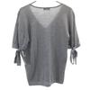 ESTNATION Short Sleeve V Neck Knit 38 Gray Women Used