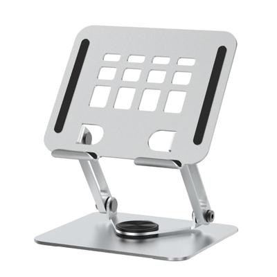 Tablets Desk Mount Stand, Aluminum 360 Degree Swivels, Heights Adjustable with Enhances Weight Support Bracket