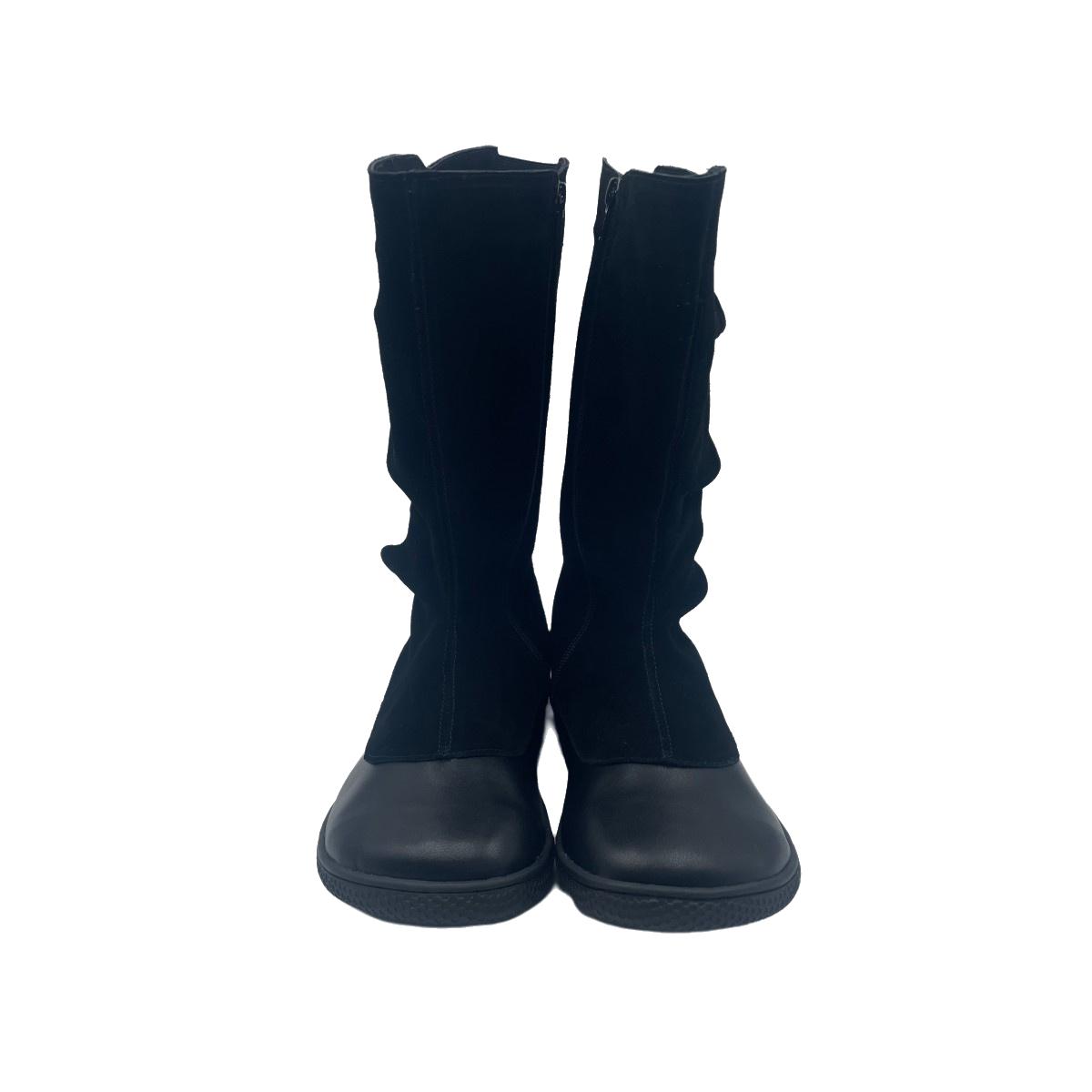 

Зимние высокие ботинки из натуральной кожи босиком с меховой подкладкой внутри, женские, с подошвой с нулевым перепадом, легкие, с широкой носочной частью 45