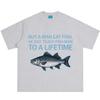 Buy A Unisex Eat Fish He Day Teach Fish Unisex To A Lifetime Funny Meme T Shirt Unisex Unisex Casual Loose Cotton Oversized Tshirts Tops