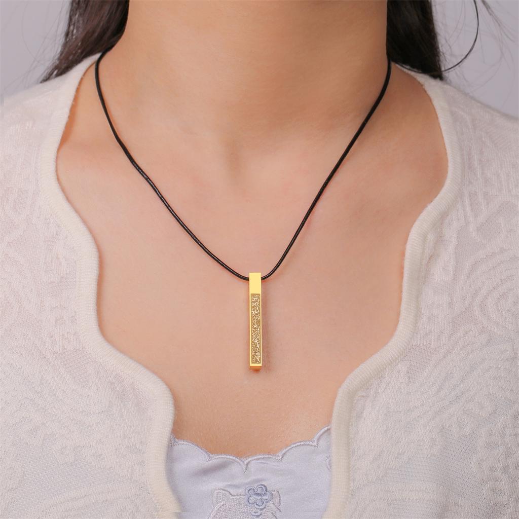 Arabic Ayatul Kursi Necklace for Men Women Stainless Steel Islamic Quran Prayer Talisman Pendant Jewelry Gift