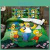 The Simpsons Cartoon Bedding Set With Reactive Dye Printing For Modern Home Decor
