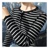 Navava Casual STripe BuTTon Long Sleeve KniT T shirT Nk2275