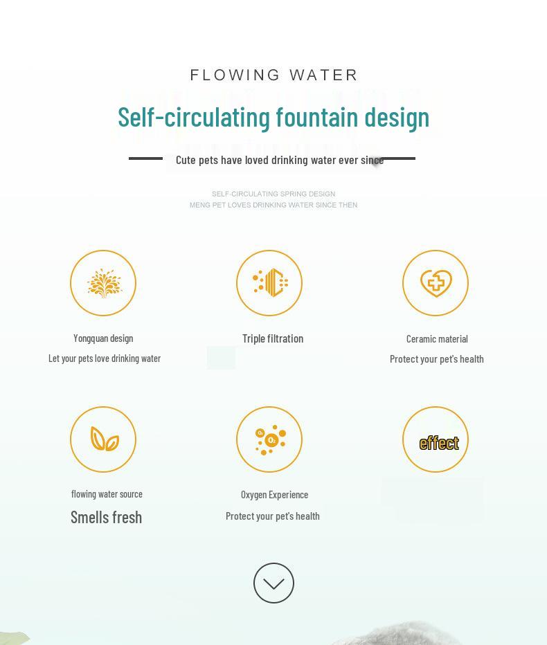 Crazy Claws Keramik-Katzenbrunnen mit Filter – Selbstzirkulierende Trinkschale für gesunde Hydratation.