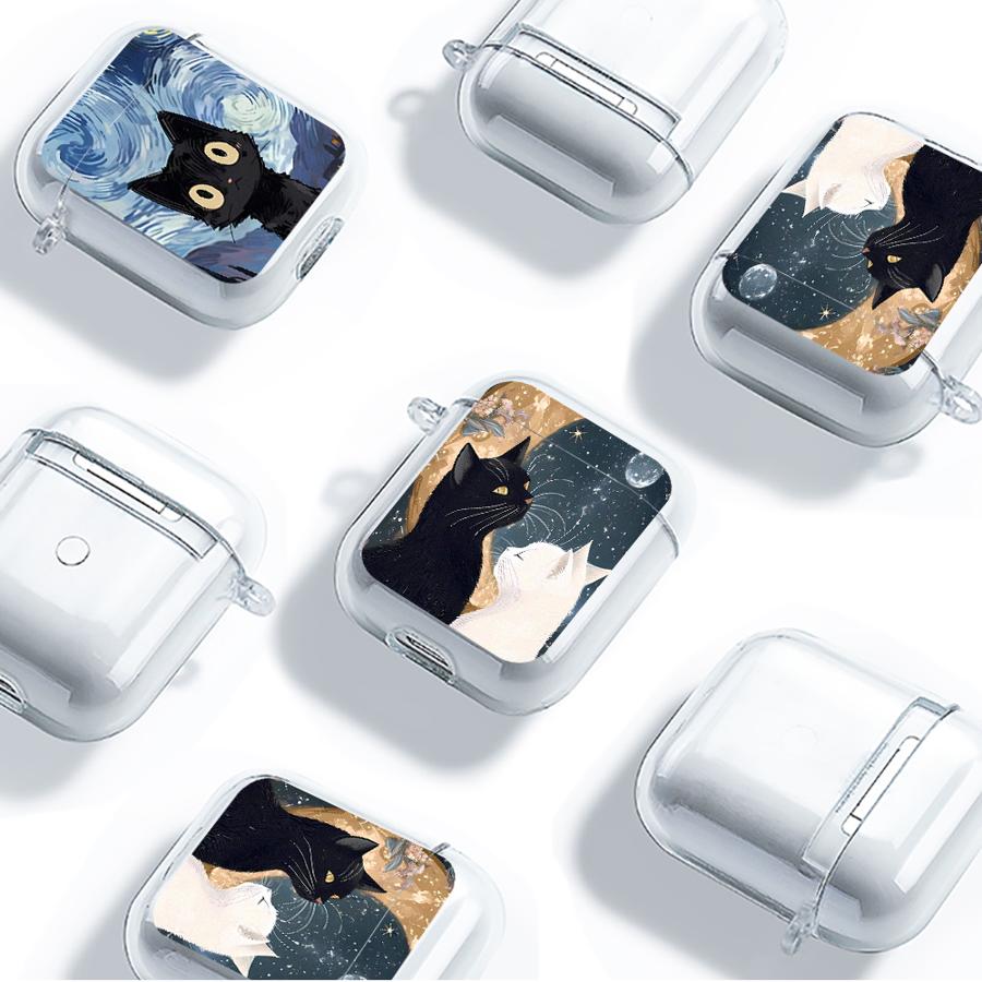 Cartoon Cat Clear Earphone Cases Cover Case For Airpods 4 Pro 2 Pro3 1 Pro2 3