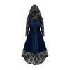 Women's Dresses For Women Festive Vintage Witch Dress Party Dress Plain Long Sleeve Elegant Festive Dress With Lace Band And Hood