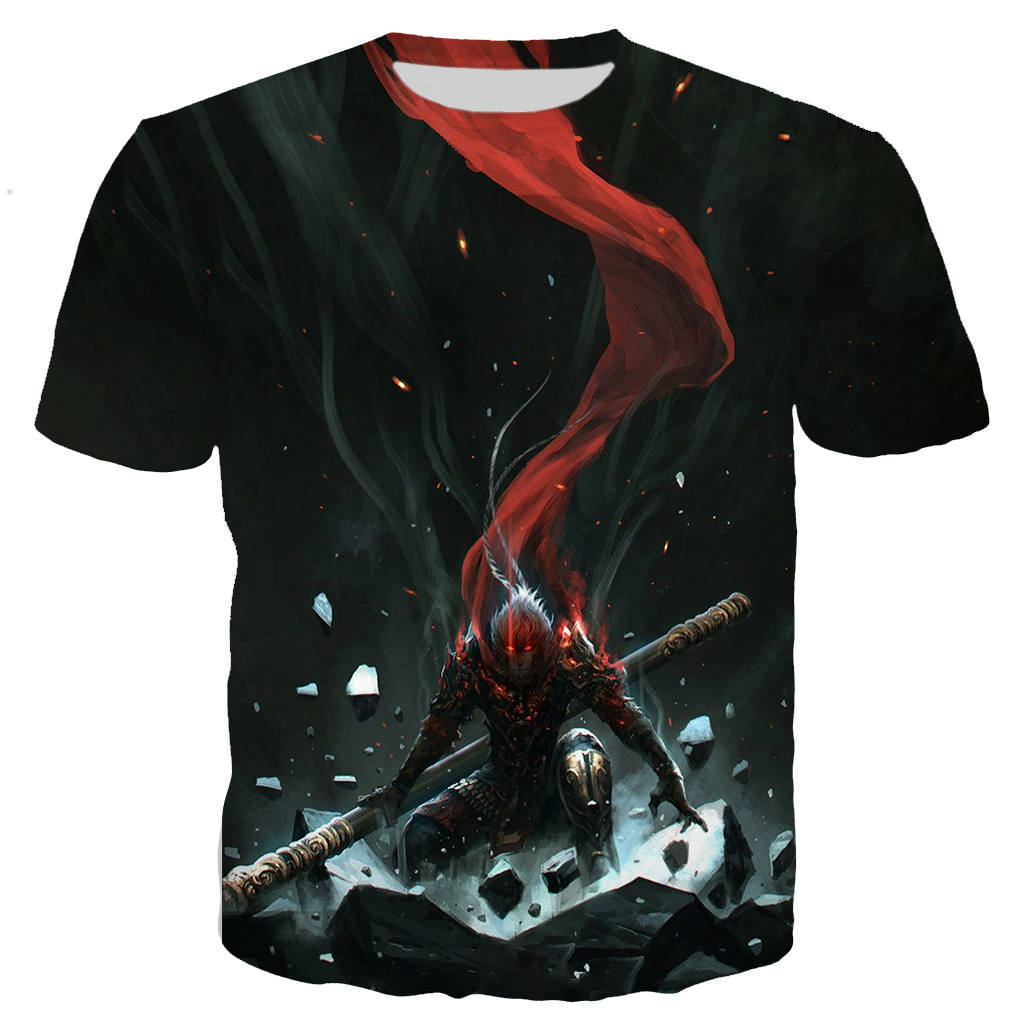 New Hot Sale Cool T Shirt Men/women Sun Wukong 3D Printed T-shirts Short Sleeve Harajuku Style Tshirt Streetwear Tops