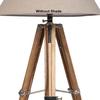 48.26 Cm Wooden Tripod Table Lamp Without Shade, Night Lamp for Bedroom, Home Decor, Living Room, Light Lamp, Bedside, Bedroom, Room Decor