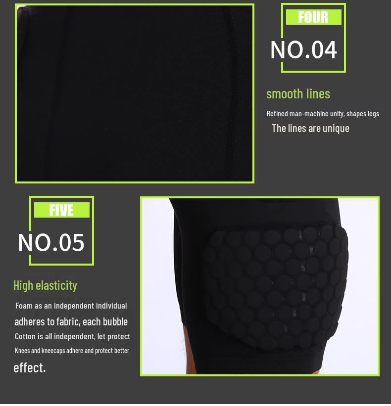 Honeycomb Compression Impact Shorts for Basketball & Football