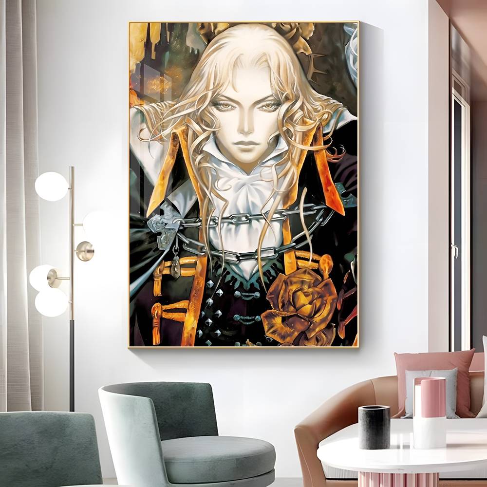 1pc Game C-Castlevania Poster Sticker Print Waterproof Wall Art For Living Room Bedroom Home Decor