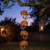 Classic Halloween Yard Decoration Skull Hanging Ornaments Metal Garden Sign Decorative Smooth Finish Decor Shaped Tags for Indoor Outdoor Anti-rust