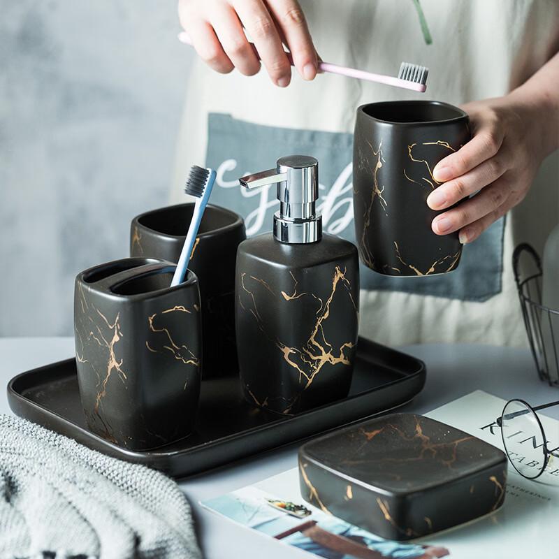 OLOEY Ceramic Bathroom Wash Set