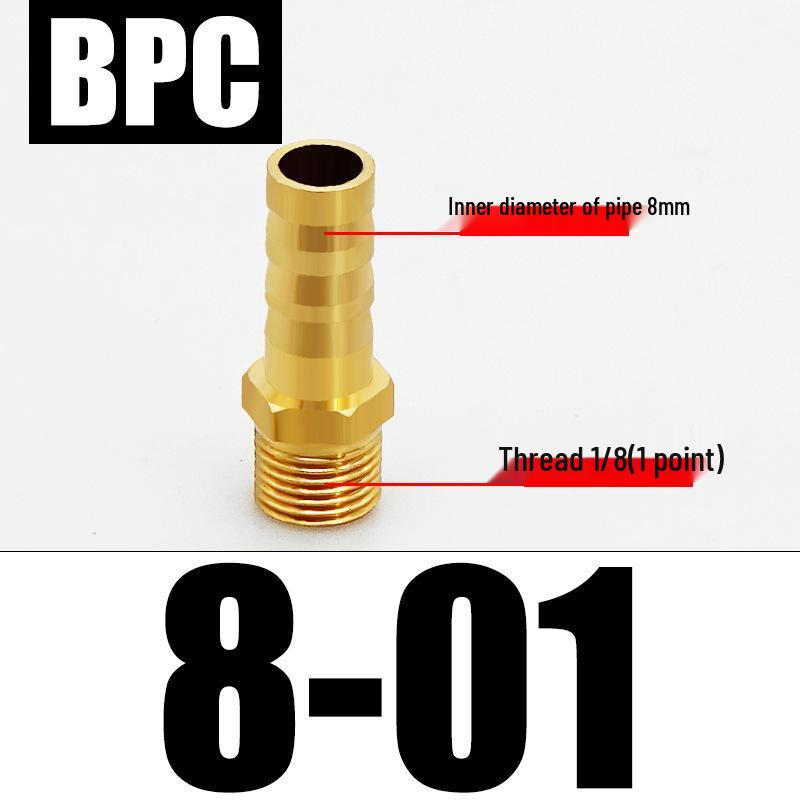 All-Copper Male Thread Fittings: Pagoda Head, PC6/8/10, 4-Point & 6-Point for Water/Gas Hoses