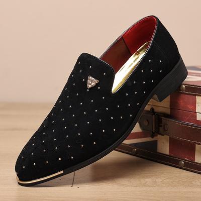 Hot Selling Men's Loafers Black Spring Slip-on Suede Men's Business Shoes Designer Elegant Dress Shoes for Men Zapatos Hombre