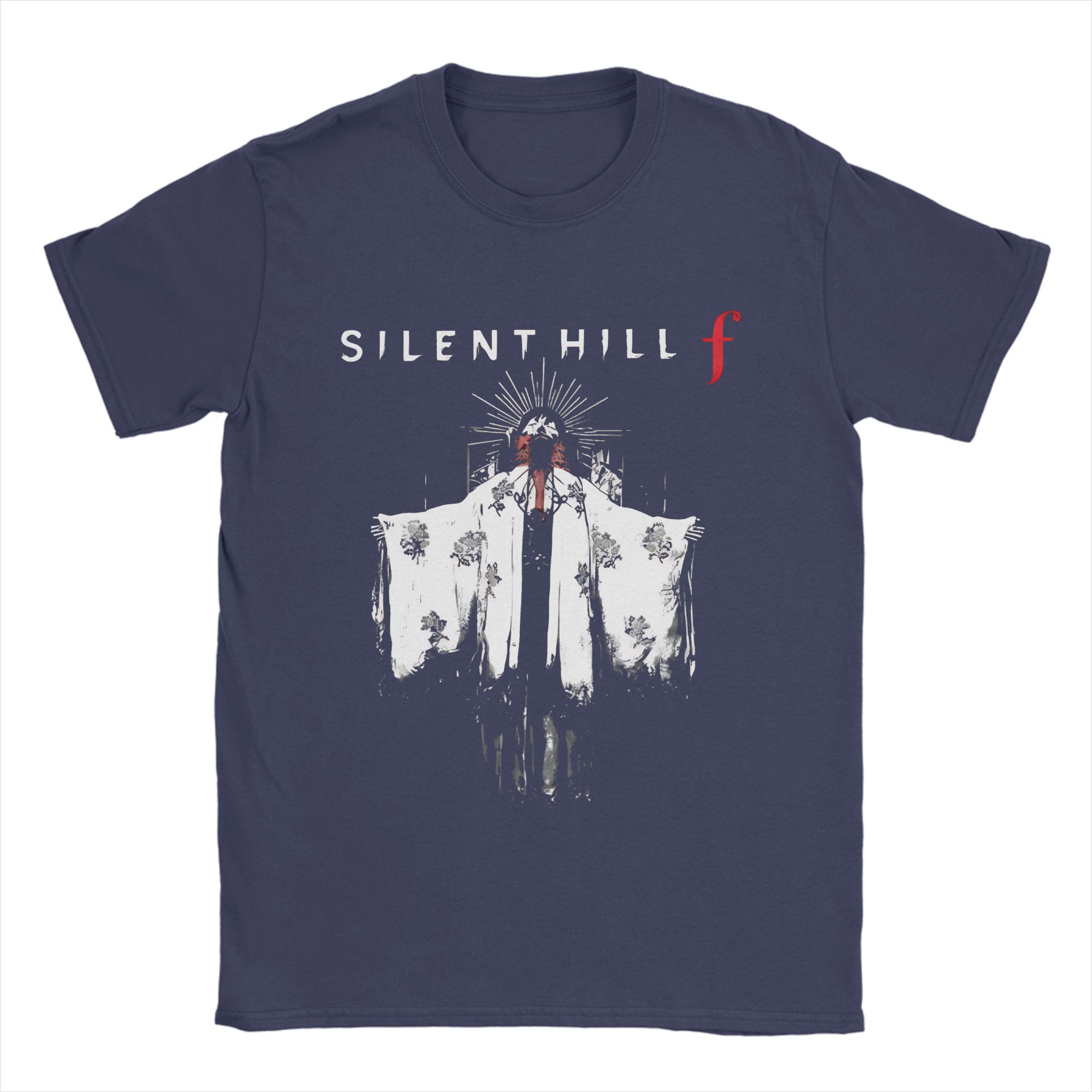 

Silent Hill F T Shirt Men s 100% Cotton Vintage T-Shirt Round Neck Tee Shirt Short Sleeve Tops Printed 4XL