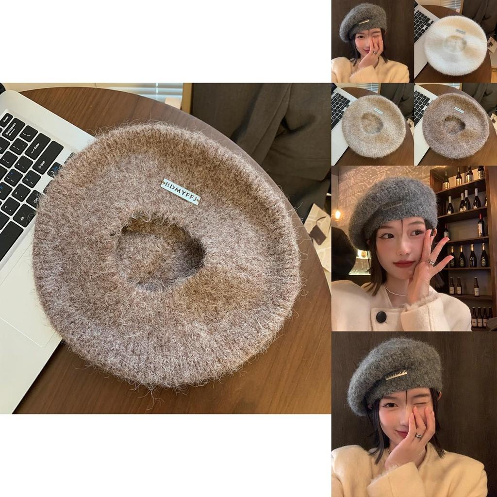 Stylish Wool Beret For Women Winter Warmth Elegant Design Large Head Fit