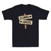 Clowns links Witzbold rechts Lustiger Clown und Witzbold Zitat Unisex T-Shirt