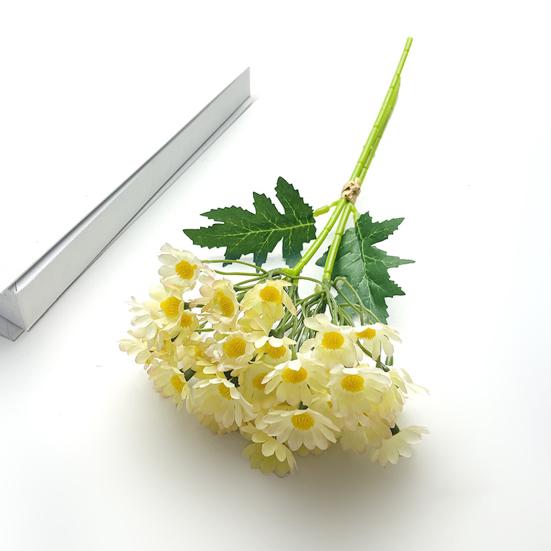 Künstliches Kamillenbündel Künstliche Kamillenblüten mit biegsamen Stielen UV-beständige realistische Kunstblumen für Zuhause Vase Garten Hochzeitsdeko