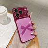 Internet celebrity advanced gradual change three-dimensional bow for iPhone17promax mobile phone case 16Pro all-inclusive 15/14